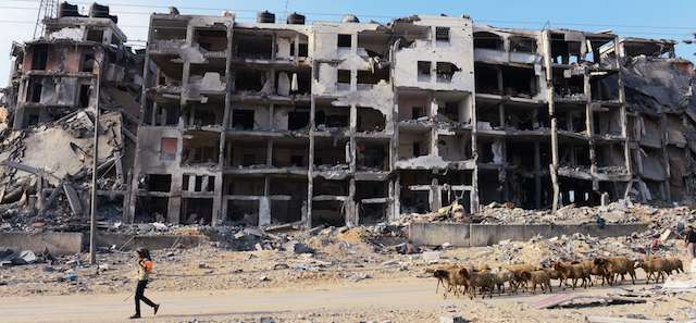 Nel nord della Striscia di Gaza, 13 agosto 2014.
(ROBERTO SCHMIDT/AFP/Getty Images)