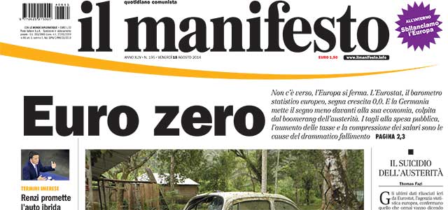 Le prime pagine di venerdì 15 agosto 2014