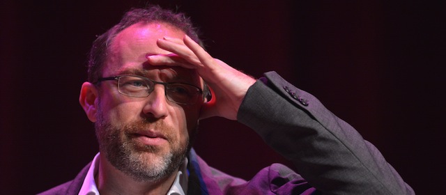 Wikipedia founder Jimmy Wales speaks during "Wikimania 2012" the international Wikimedia conference July 12, 2012 at the Lisner Auditorium in Washington, DC. Wikimania is an annual gathering of editors from Wikipedia and other Wikimedia projects. AFP PHOTO/Mandel NGAN (Photo credit should read MANDEL NGAN/AFP/GettyImages)
