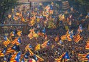 La grande manifestazione per la Catalogna indipendente