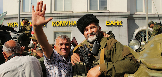> on September 14, 2014 in Lugansk, Ukraine.
