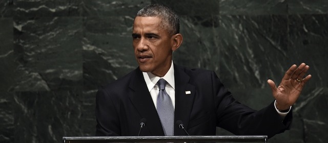 US President Barack Obama speaks during the 69th Session of the UN General Assembly at the United Nations in New York on September 24, 2014. AFP PHOTO/Jewel Samad (Photo credit should read JEWEL SAMAD/AFP/Getty Images)