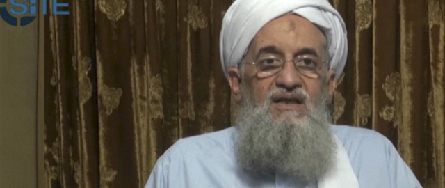 In this image taken from video, Ayman al-Zawahri, head of al-Qaida, delivers a statement in a video which was seen online by the SITE monitoring group, released Thursday, Sept. 4, 2014. Al-Qaida has expanded into the Indian subcontinent, the leader of the terror group, said with a united group that will "wage jihad against its enemies." Al-Zawahri said al-Qaida had been preparing for years to set up in the region. (AP Photo/Al-Qaida via SITE via APTN)