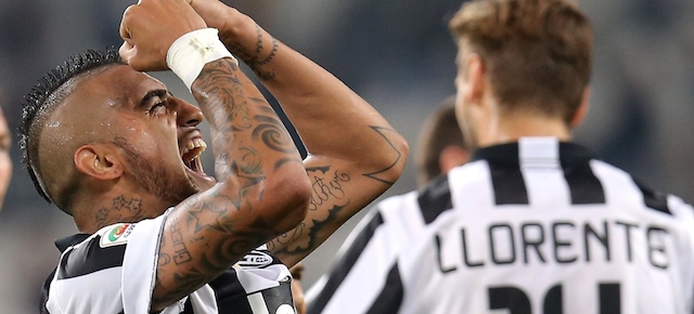 Arturo Vidal festeggia un gol della Juventus
(MARCO BERTORELLO/AFP/Getty Images)