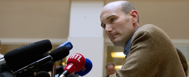 French journalist and former hostage in Syria Nicolas Henin gives a press conference at Le Point newspaper headquarters on September 6, 2014 in Paris. Henin claims that Mehdi Nemmouche, alleged killer of the Jewish museum in Brussels, was one of his guards when he was detained in Syria. AFP PHOTO ALAIN JOCARD (Photo credit should read ALAIN JOCARD/AFP/Getty Images)