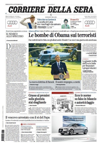 Nuova grafica Corriere della Sera