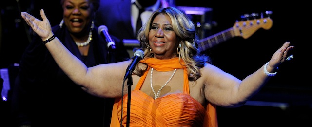 Singer Aretha Franklin performs at the Nokia Theatre L.A. Live on July 25, 2012 in Los Angeles, California.