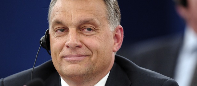 Hungarian Prime Minister Viktor Orban attends a debate on the situation of fundamental rights in Hungary on July 2, 2013 at the European Parliament in Strasbourg, eastern France. AFP PHOTO/FREDERICK FLORIN (Photo credit should read FREDERICK FLORIN/AFP/Getty Images)