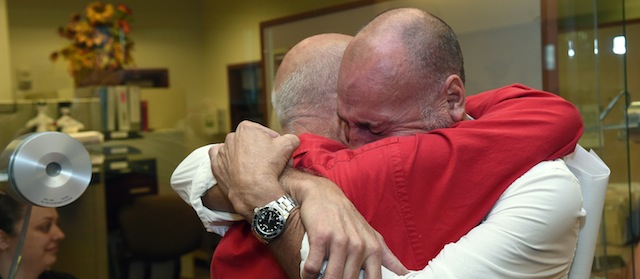 at the Clark County Marriage Bureau on October 9, 2014 in Las Vegas, Nevada. The county began issuing licenses to same-sex couples after a conservative group removed its opposition to the ruling on October 7 by the 9th U.S. Circuit Court of Appeals that Nevada and Idaho's ban on same-sex marriages was unconstitutional.