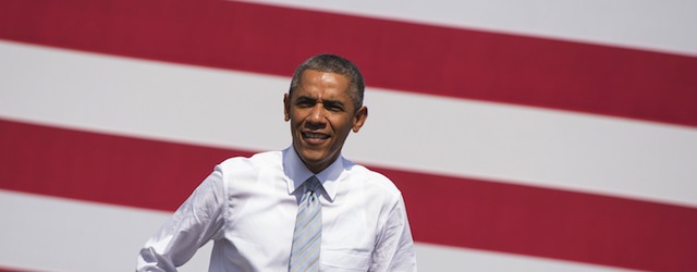 US President Barack Obama arrives before designating 346,177 acres (140,093 hectares) of national forest land in the San Gabriel Mountains as a national monument during a speech at Frank G. Bonelli Regional Park in San Dimas, California, October 10, 2014. AFP PHOTO / Saul LOEB (Photo credit should read SAUL LOEB/AFP/Getty Images)