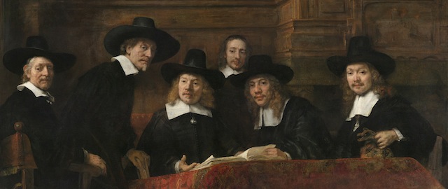 Rembrandt
Sei sindaci dei drappieri di Amsterdam, 1662
© Rijksmuseum, Amsterdam (SK-C-6)