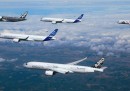 5 Airbus volano insieme in formazione - foto