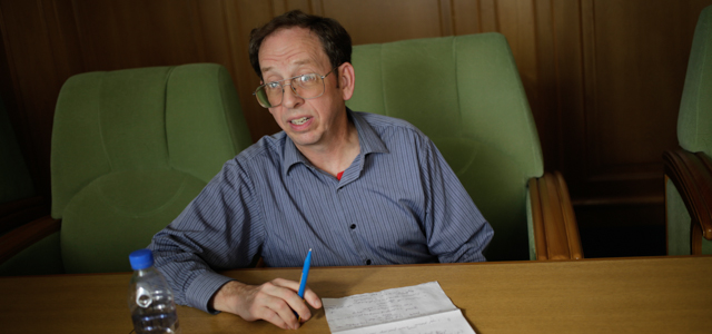 Jeffrey Fowle, an American detained in North Korea speaks to the Associated Press, Monday, Sept. 1, 2014 in Pyongyang, North Korea. North Korea has given foreign media access to three detained Americans who said they have been able to contact their families and watched by officials as they spoke, called for Washington to send a representative to negotiate for their freedom. (AP Photo/Wong Maye-E)