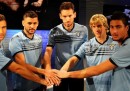 Le foto dei giocatori serbi e albanesi della Lazio, assieme