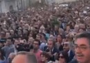 La piazza di Matera durante la scelta della Capitale europea della cultura – video