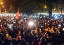 Le proteste a Budapest contro la tassa su Internet