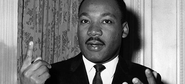 1963: American civil rights campaigner Martin Luther King Jr (1929 - 1968) at a press reception at the Ritz Hotel, London, England. (Photo by William H. Alden/Evening Standard/Getty Images)