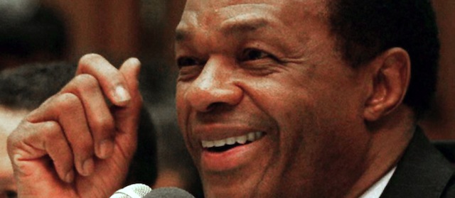 (FILES)This file photo shows former Washington, DC Mayor Marion Barry as he appeals for help from the US Congress 22 February,1995 after auditors reported that the city is no longer able to pay its bills and is on the brink of bankruptcy. Barry, who was caught taking cocaine, has made a new political comeback in the US capital. Barry, age 68, won the Democratic Party nomination on 14 September 2004, to represent Washington's poorest district in the US capital's city council. The nomination virtually guarantees his election in this overwhelmingly Democratic city in the 02 November vote. Barry was once so powerful he was dubbed "Mayor for Life". But he was caught by Federal Bureau of Investigations agents smoking crack cocaine with his girlfriend in a sting operation in 1990 during his third stint as mayor. He admitted an addiction to cocaine, sex and alcohol, and spent six months in prison -- then made a stunning comeback and was elected mayor for a fourth time in 1994. Barry did not run again in 1998 after Congress stripped the Washington mayor's office of most of its authority, a move many saw as being aimed directly at him. AFP PHOTO (Photo credit should read JOSHUA ROBERTS/AFP/Getty Images)