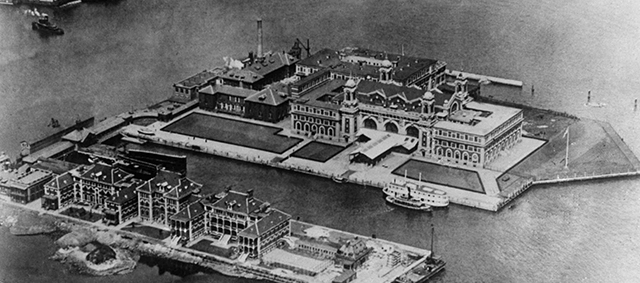 A view of Ellis Island, New York, in 1927. (AP Photo)