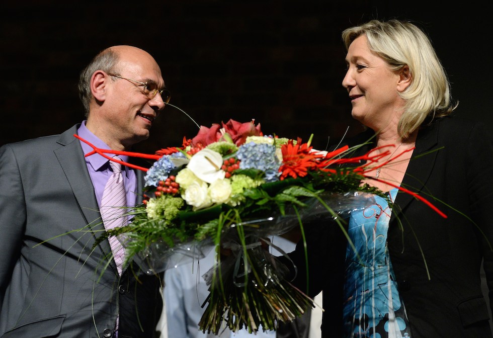 Jean-Luc Schaffhauser e Marine Le Pen