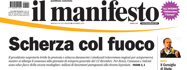 Le prime pagine di venerdì 21 novembre 2014