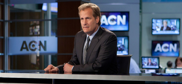 This image released by HBO shows Jeff Daniels in a scene from the HBO original series, "The Newsroom." HBO announced Monday, July 2, 2012, it's bringing back “The Newsroom” and “True Blood” each for another season. “The Newsroom,” created and written by Oscar-winner Aaron Sorkin, has won a green light for a second season after just two episodes have aired. Though getting mixed reviews from critics, the show attracted a healthy audience for its premiere, totaling 2.1 million viewers. Set at a cable news network, “The Newsroom” features Jeff Daniels, Emily Mortimer, Alison Pill and Sam Waterston. (AP Photo/HBO, Melissa Moseley)