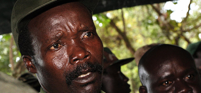 (FILES) A file photo taken on November 12, 2006, shows the leader of the Lord's Resistance Army (LRA), Joseph Kony, answering journalists' questions in Ri-Kwamba, southern Sudan, following a meeting with UN humanitarian chief Jan Egeland. Ugandan rebel chief Joseph Kony just escaped a weekend military strike by a joint regional force against the insurgents in northeastern Democratic Republic of Congo, an army officer said on December 18, 2008. AFP PHOTO /STUART PRICE (Photo credit should read STUART PRICE/AFP/Getty Images)