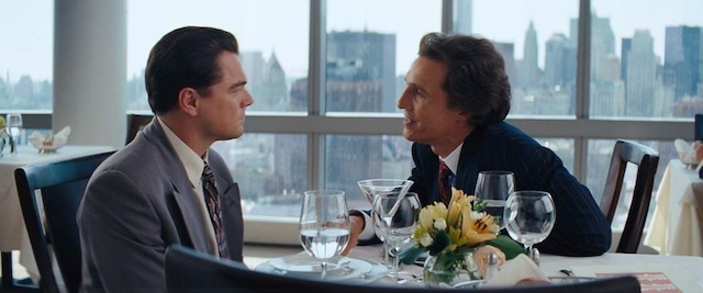 Left to right: Leonardo DiCaprio is Jordan Belfort and Matthew McConaughey is Mark Hanna in THE WOLF OF WALL STREET, from Paramount Pictures and Red Granite Pictures.
TWOWS-FF-003
