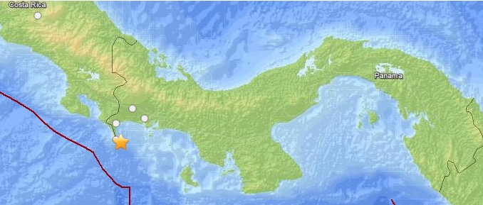 C’è stato un terremoto di magnitudo 6.7 al largo della costa occidentale di Panama, nell’oceano Pacifico