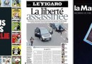 Le prime pagine su Charlie Hebdo in Francia