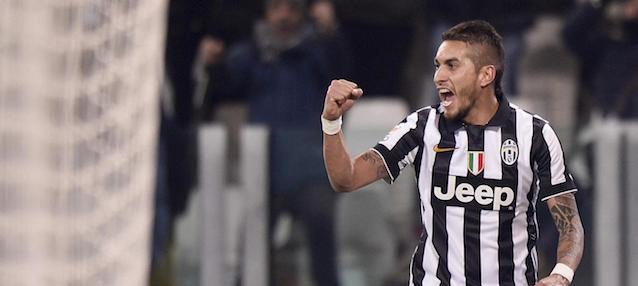 Foto LaPresse - Daniele Badolato
18/01/2015 Torino ( Italia)
Sport Calcio
Juventus - Hellas Verona
Campionato di Calcio Serie A TIM 2014 2015 - Stadio &quot;Juventus Stadium&quot;
Nella foto: Roberto Maximiliano Pereyra esulta per il gol del 3-0

Photo LaPresse - Daniele Badolato
18 January 2015 Turin ( Italy)
Sport Soccer
Juventus - Hellas Verona
Italian Football Championship League A TIM 2014 2015 - &quot;Juventus Stadium&quot; Stadium 
In the pic: Roberto Maximiliano Pereyra celebrates 3-0 goal