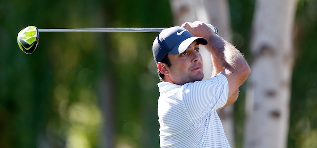 LA QUINTA, CA - JANUARY 25: Francesco Molinari of Italy tees off on the second hole during the final round of the Humana Challenge in partnership with The Clinton Foundation on the Arnold Palmer Private Course at PGA West on January 25, 2015 in La Quinta, California. (Photo by Todd Warshaw/Getty Images)