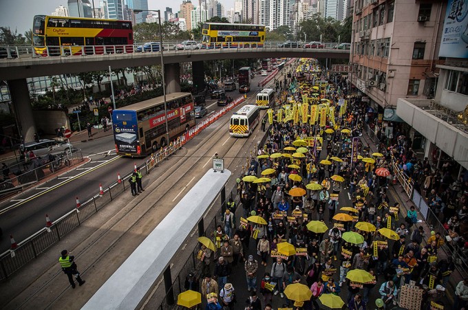 Pro Democracy Supporters Stage A Rally In Hong Kong