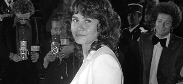 French actress Maria Schneider, star of "The Last Tango in Paris" poses in front of photographers at the Cannes Film Festival, France on May 14, 1975. She acted in Michelangelo Antonioni's new film "Professione: reporter" (The Passenger) which is in competition for the Palme d'Or award. (AP Photo)