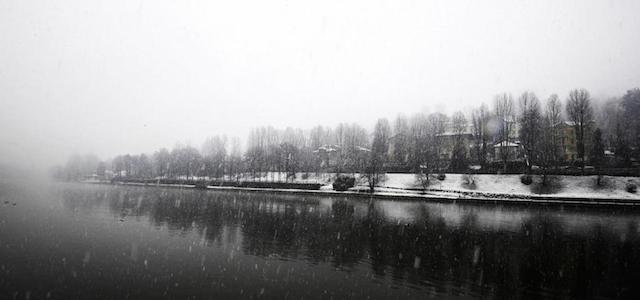 Il lungofiume a Torino, 5 febbraio 2015
(Marco Alpozzi - LaPresse)