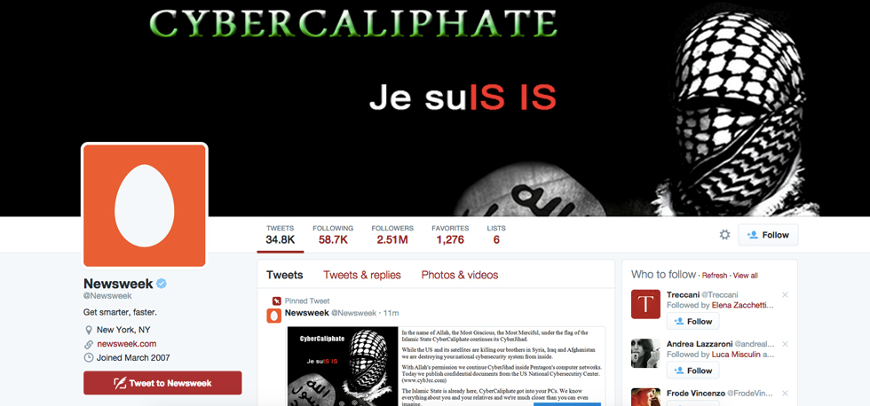 L’account di Newsweek su Twitter è stato hackerato