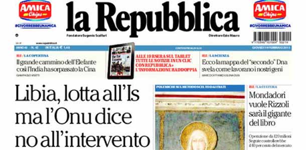 Le prime pagine di giovedì 19 febbraio 2015