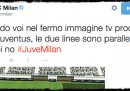 Il discusso tweet del Milan sul fermo-immagine nell'azione del primo gol della Juventus