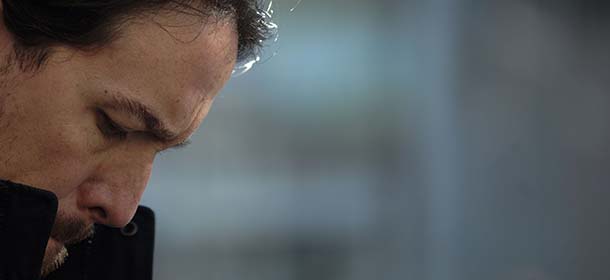 Spain's anti-austerity party Podemos leader Pablo Iglesias looks on prior to delivering a speech, during the closing rally of a political campaign for the municipal elections in Madrid on February 8, 2015. AFP PHOTO / PEDRO ARMESTRE (Photo credit should read PEDRO ARMESTRE/AFP/Getty Images)