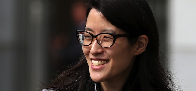 SAN FRANCISCO, CA - MARCH 10: Ellen Pao leaves the California Superior Court Civic Center Courthouse during a lunch break from her trial on March 10, 2015 in San Francisco, California. Reddit interim CEO Ellen Pao is suing her former employer, Silicon Valley venture capital firm Kleiner Perkins Caulfield and Byers, for $16 million alleging she was sexually harassed by male officials. (Photo by Justin Sullivan/Getty Images)