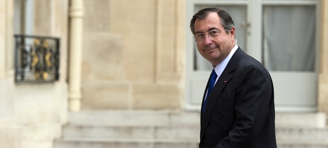 French Group Bouygues Chairman Martin Bouygues arrives for a meeting with the French President at the Elysee palace on April 28, 2014, in Paris. German industrial giant Siemens will decide "as soon as possible" after talks with French President Francois Hollande on April 28 on a possible bid for French engineering group Alstom, it said. Under a preliminary proposal, seen by AFP but not confirmed by Siemens, the German group offered to buy Alstom's energy business, also being eyed by General Electric (GE), and to give the French giant part of its train activities in return. AFP PHOTO/ ALAIN JOCARD (Photo credit should read ALAIN JOCARD/AFP/Getty Images)