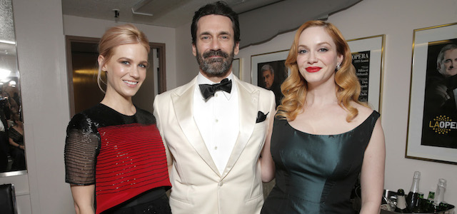 January Jones, Jon Hamm e Christina Hendricks
(Todd Williamson/Invision for AMC/AP Images)