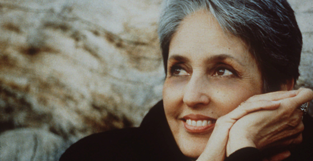 Folk singer Joan Baez poses for a portrait near her California home in this 1997 photo. In the last weeks of 1997, Baez released a new CD, "Gone From Danger, her first album of new material in five years.(AP Photo/Dana Tynan)