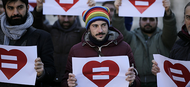 Foto Vincenzo Livieri - LaPresse 28-01-2015 Cronaca - Roma - Approvazione del registro delle unioni civili. Nella foto
Foto Vincenzo Livieri - LaPresse 28-01-2015 Politics - Rome - Approval of the civil unions registry. In the pic