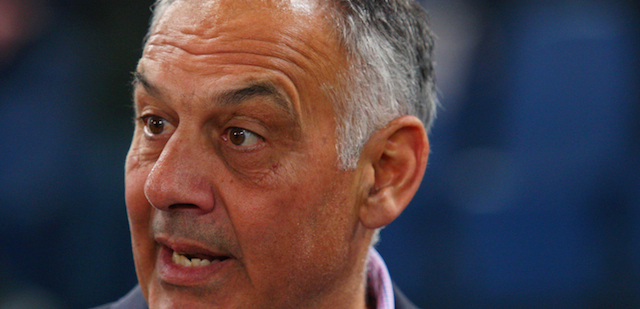 ROME, ITALY - MARCH 02: AS Roma President James Pallotta looks on during the Serie A match between AS Roma and Juventus FC at Stadio Olimpico on March 2, 2015 in Rome, Italy. (Photo by Paolo Bruno/Getty Images)