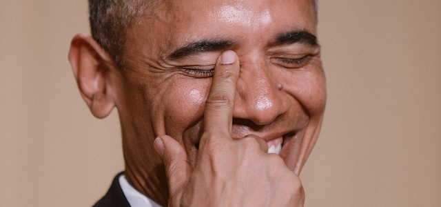 WASHINGTON, DC - APRIL 25: President Barack Obama attends the annual White House Correspondent's Association Gala at the Washington Hilton hotel April 25, 2015 in Washington, D.C. The dinner is an annual event attended by journalists, politicians and celebrities. (Photo by Olivier Douliery-Pool/Getty Images)