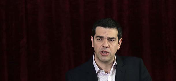 Greek Prime Minister Alexis Tsipras speaks at the Health ministry, in Athens, on Thursday, April 2, 2015. Greece and its international creditors are still struggling to agree on a list of economic reforms that are deemed necessary for the country to unlock emergency funds and stay afloat. (AP Photo/Petros Giannakouris)