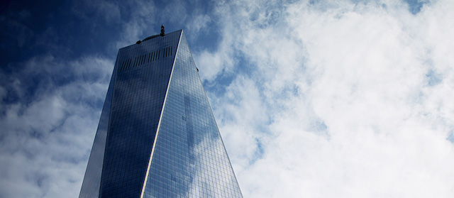 NEW YORK, NY - SEPTEMBER 11: One World Trade is seen September 11, 2014 in New York. This year marks the 13th anniversary of the September 11th terrorist attacks that killed nearly 3,000 people at the World Trade Center, Pentagon and on Flight 93. (Photo by Eric Thayer/Getty Images)
