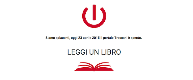 Il portale Treccani “chiuso per lettura”