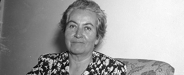 Chilean poet Gabriela Mistral is seen at Fortin de las Flores, Mexico, Dec. 9, 1948 where she is recovering from a heart attack. She is the Nobel Prize winner for poetry. (AP Photo)
